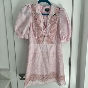 Light Pink embroidered mini dress